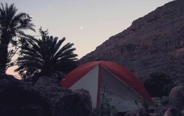 Trekking im Djebel Saghro Marokko, Zelt in den Bergen