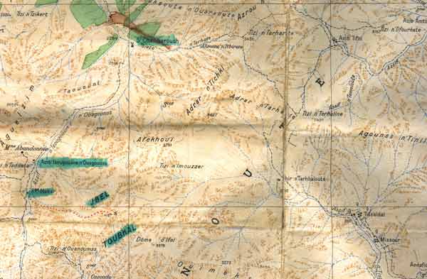 Landkarte Toubkal-Nationalpark