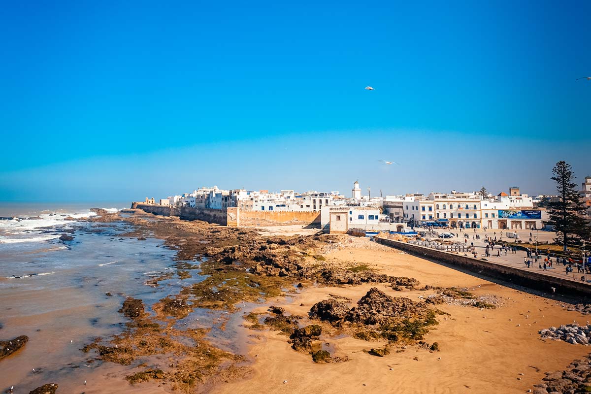 Blick von der Skala de Port auf Essaouira (Marokko)