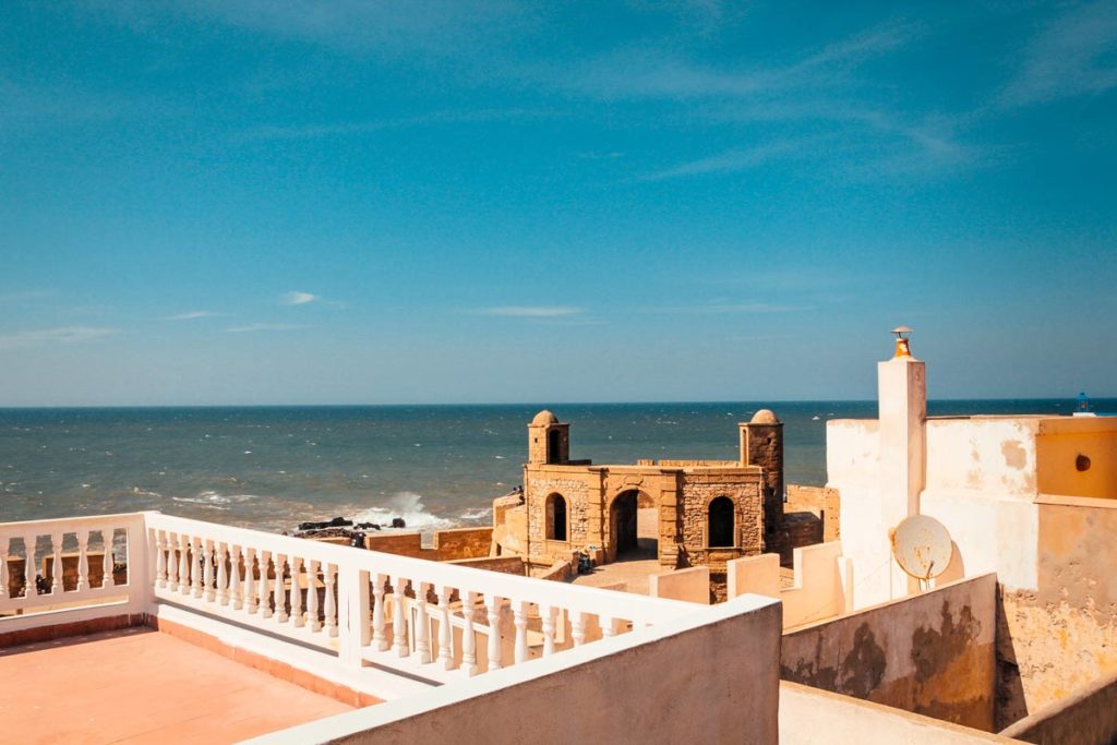 Hotel in Essaouira mit Meerblick von der Dachterrasse