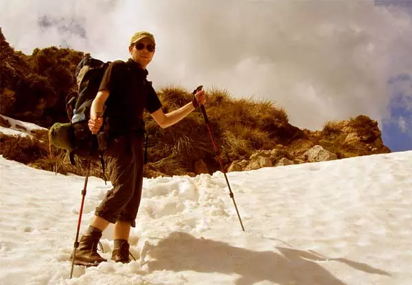 Wandern im Schnee in Marokko