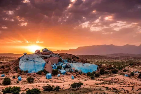 Blaue Felsen bei Tafraoute